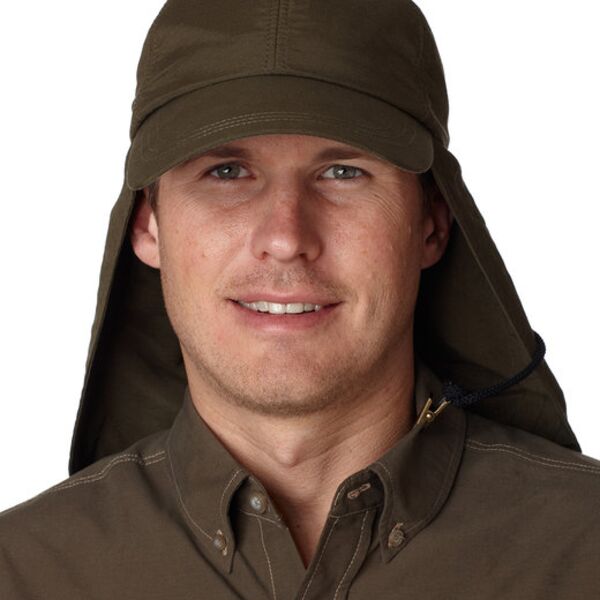 6-Panel UV Low-Profile Cap with Elongated Bill and Neck Cape Thumbnail